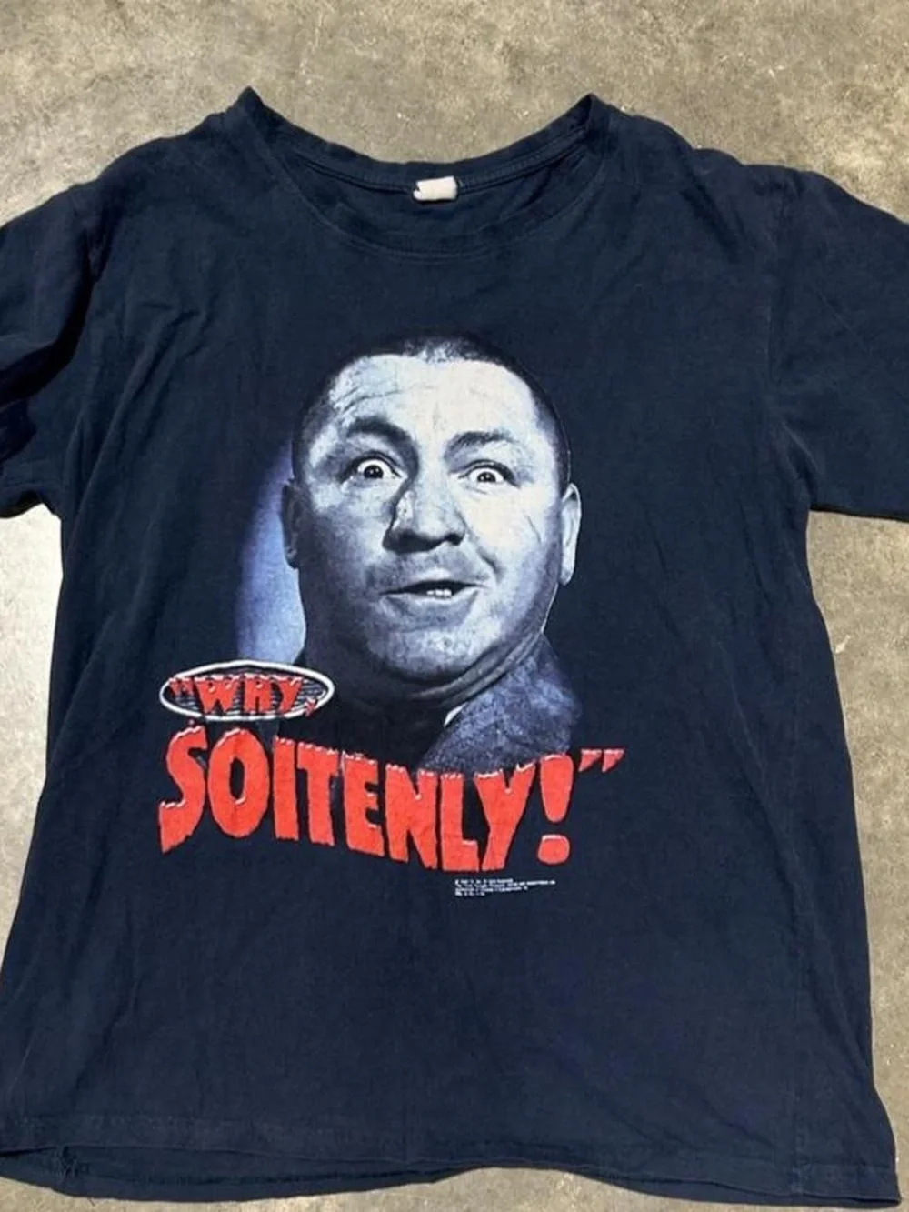 Men's Navy Graphic T-Shirt with 'SOITENLY!' Print